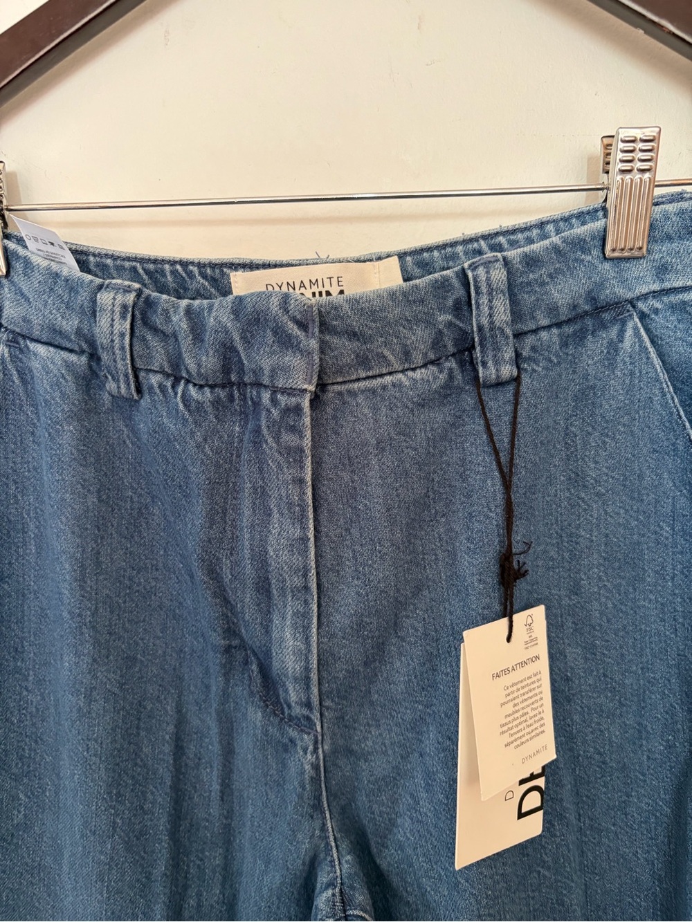 NWT Dynamite Wide Leg Trouser Jeans in Prospect Blue- Size 4/ 27 - Picture 9 of 13